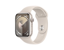 Smart saat Apple Watch Series 9 GPS, 45mm Starlight Aluminium Case with Starlight Sport Band - S/M (MR963QR/A)