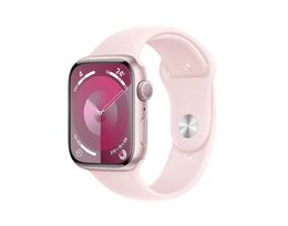 Smart saat Apple Watch Series 9 GPS,  45mm Pink Aluminium Case with Light Pink Sport Band - S/M (MR9G3QR/A)