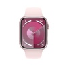 Smart saat Apple Watch Series 9 GPS,  45mm Pink Aluminium Case with Light Pink Sport Band - S/M (MR9G3QR/A)