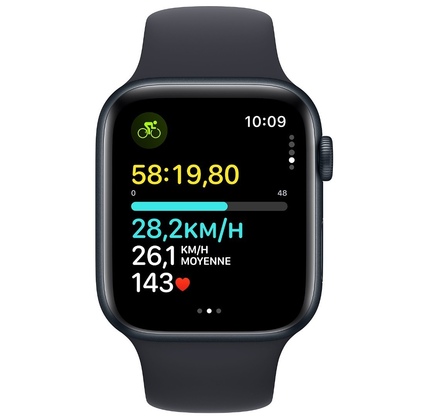 Smart saat Apple Watch SE GPS Gen.2, 40m Midnight Aluminium Case with Midnight Sport Band (MR9X3QR/A)