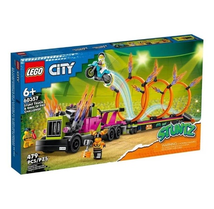 Lego Konstruktor City: Stunt Challenge – Yük Maşını Və Yanğın Halqaları