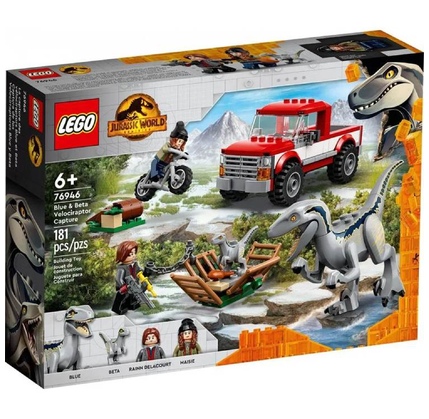 Lego Konstruktor Jurassic World: Mavi Və Beta Velociraptorun Tutulması