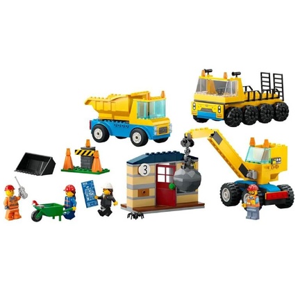 Lego Konstruktor City: Tikinti Maşınları Və Sökücü Top Kranı