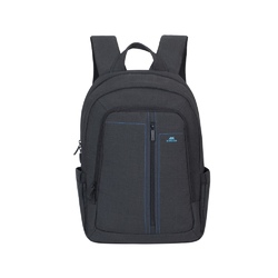 Notbuk üçün su keçirməyən çanta RIVACASE 7560 black Laptop Canvas Backpack 15,6