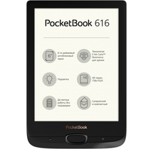 Elektron kitab PocketBook 616 Black (PB616-H-CIS)