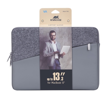 Notbuk üçün çanta RIVACASE 7903 grey MacBook Pro and Ultrabook sleeve 13.3" / 12