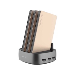 Portativ akkumulyator Powerology 3 in 1 Power Station 8000 mAh with Built-In Cable - Gold