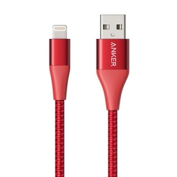 Kabel ANKER BRAIDED NYLON LIGHTNING USB 1M RED