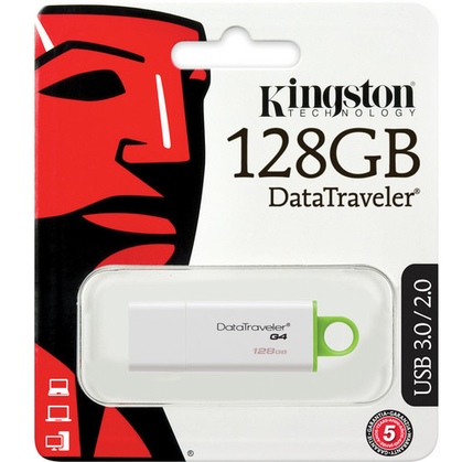 Kingston 128GB USB 3.0 DataTraveler I G4 Flash Drive