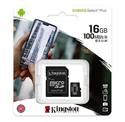 Yaddaş kartı KINGSTON 16G microSD Select Pls 100R C10 (SDCS2/16GB-N)