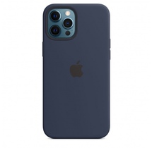 Apple iPhone 12 Pro Max Silicone Case with MagSafe - Deep Navy- MHLD3ZM/A