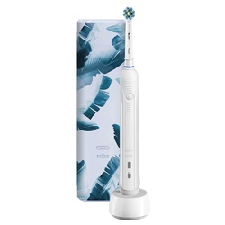 Elektrik diş fırçası Oral-B Pro 750 D16, Seyahet Qutusu Design Edition, Ağ/Mavi