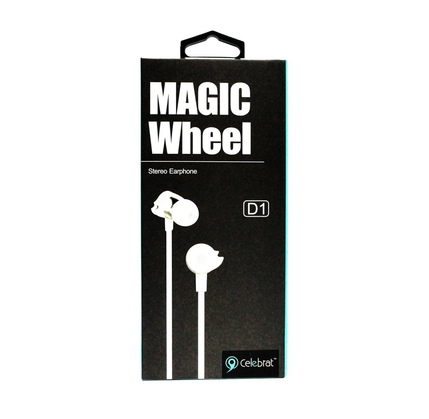 Qulaqlıq Celebrat D1 Magic Wheel Stereo Earphone White
