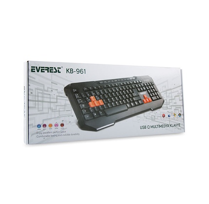 Klaviatura Everest KB-961 Black USB Q Multimedia