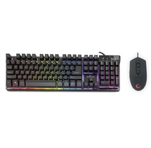 Klaviatura və kompüter siçanı Rampage KM-RX9 BLACK USB Rainbow Keyboard Gaming