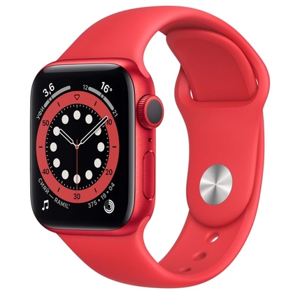 Apple Watch Series 6 GPS, 44mm NFC PRODUCT(RED) Aluminum Case (M00M3GK/A)