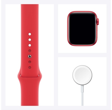 Apple Watch Series 6 GPS, 44mm PRODUCT(RED) Aluminum Case (M00M3UL/A)