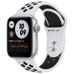 Apple Watch Nike Series 6 GPS, 40mm NFC Silver Aluminum Case (M00T3UL/A)