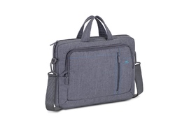 Noutbuk üçün çanta RIVACASE 7530 GREY Canvas shoulder bag 15.6