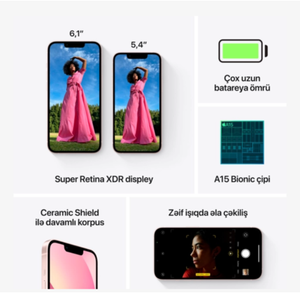 Smartfon Apple iPhone 13 mini 256GB NFC Pink